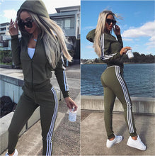Load image into Gallery viewer, Women Set Top and Pants Women's Wear New Sports Suit 2piece - red-que