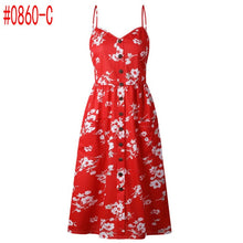 Load image into Gallery viewer, Loose Straps Sleeveless Dress Elegant  Casual - red-que