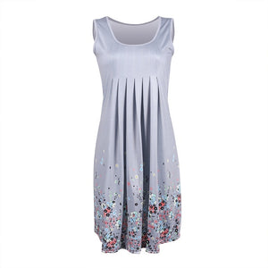 Loose Straps Sleeveless Dress Elegant  Casual - red-que