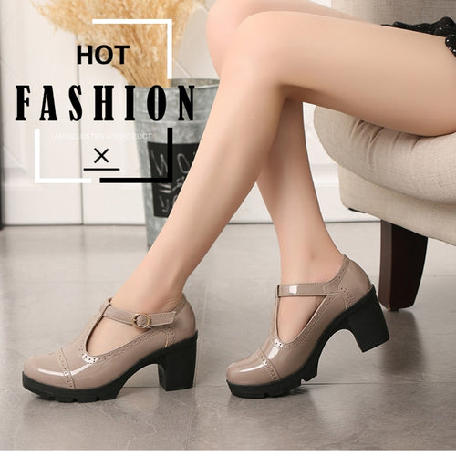 2019 Fashion Women Shoes Female High Heels Casual Shoes Mujer Office Party Banquet Chaussures Femme - red-que