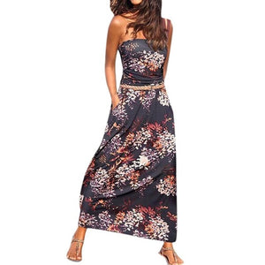 Maxi Dress 2019 Off Shoulder Long Dress Ladies Sundress - red-que