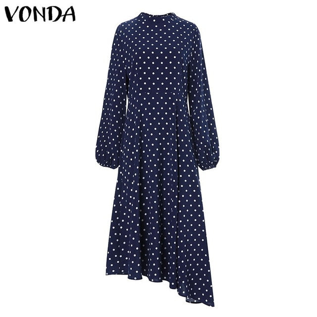 2019 Autumn Dress VONDA - red-que