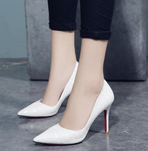 Load image into Gallery viewer, Pumps Women White princess shoes - red-que