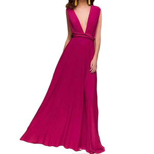 Loose Straps Sleeveless Dress Elegant  Casual - red-que