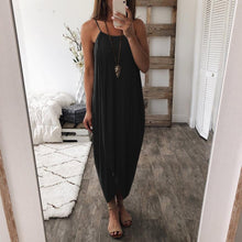 Load image into Gallery viewer, Loose Straps Sleeveless Dress Elegant  Casual - red-que