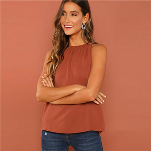 Fashion Top Vest - red-que