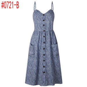 Loose Straps Sleeveless Dress Elegant  Casual - red-que