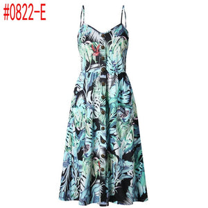 Loose Straps Sleeveless Dress Elegant  Casual - red-que
