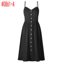 Load image into Gallery viewer, Loose Straps Sleeveless Dress Elegant  Casual - red-que