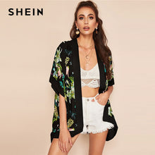 Load image into Gallery viewer, Lady Casual Open Front  Cardigan Women Summer Beach Half Sleeve Long Kimono Tops - red-que